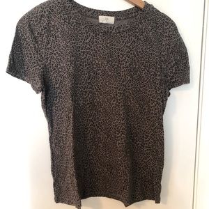 Anthropologie Grey, tiger print tshirt. Super comfy. Size M.